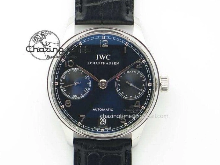 MIROTIME 0319 Unique Portuguese IW3714 Diam ZF V2 1:1 Best Edition Gray Dial On Brown Leather Strap A79350 (Slim Movement) 7250